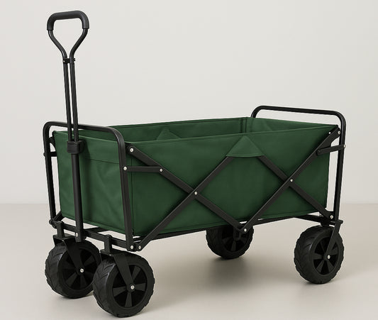 Heavy-Duty Folding Festival Trolley Wagon – 400L, 440lb Capacity, All-Terrain Cart