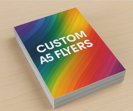 Custom A5 Flyers – Double-Sided Full-Color Prints (Glossy Paper)