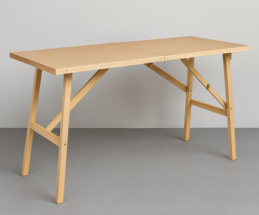 Folding Wooden Wallpaper Pasting Table – Hardboard Top for DIY & Decorators