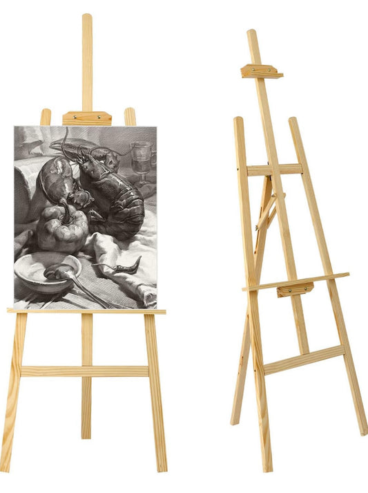 Natural Wooden Banner Stand – Lightweight & Portable Poster Display Base